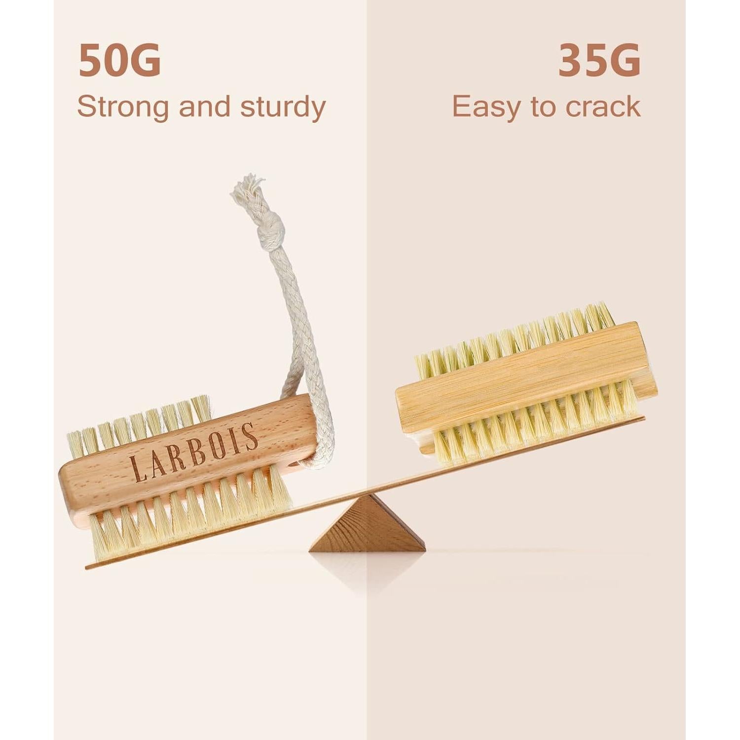 Cepillo de Uñas de Madera de Haya Larbois - 2 Pack