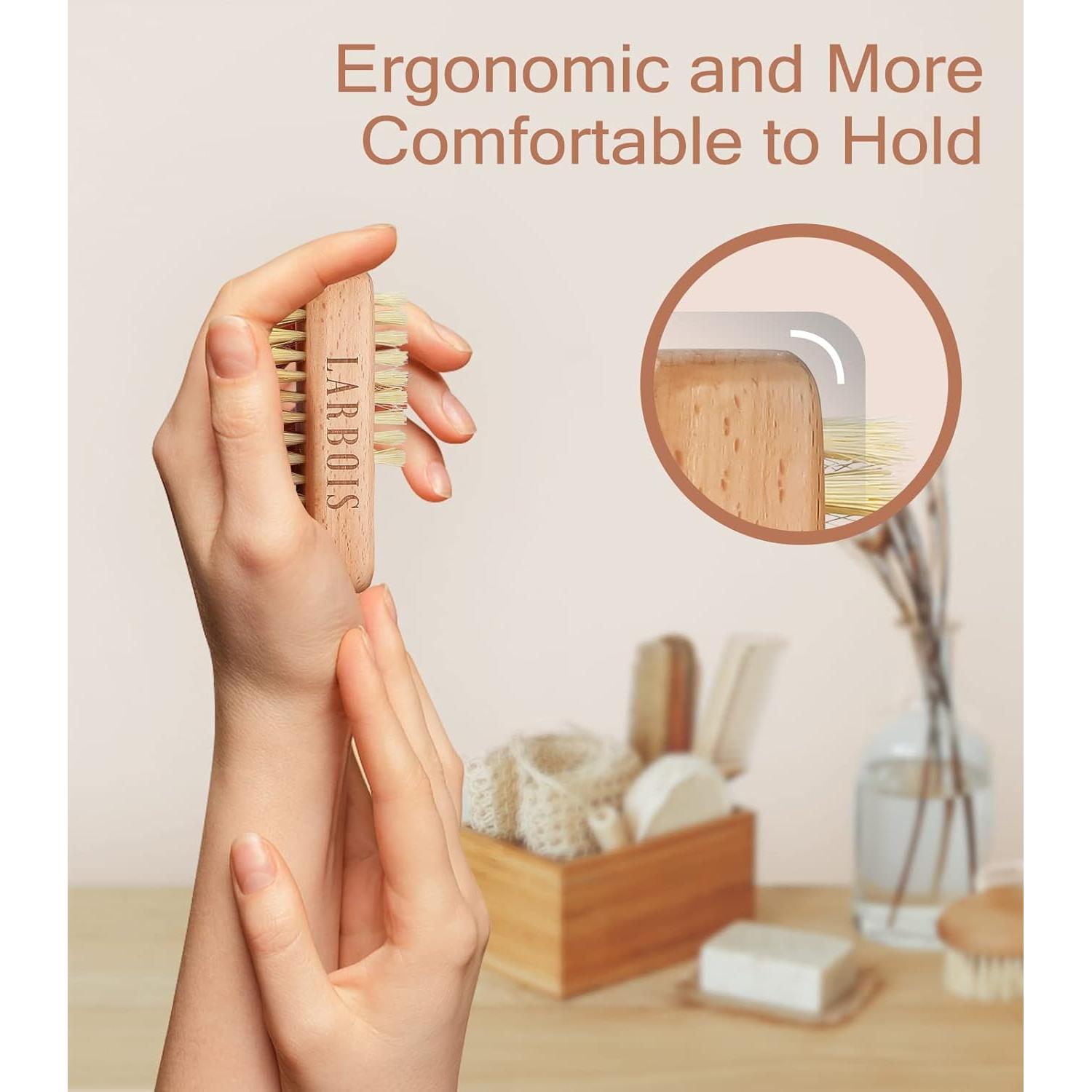 Cepillo de Uñas de Madera de Haya Larbois - 2 Pack
