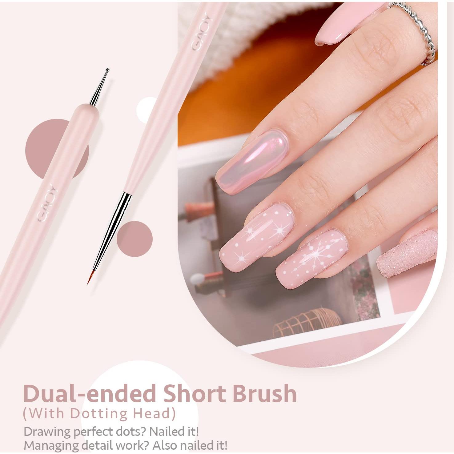 Set de 8 Pinceles para Uñas GAOY - Herramientas de Arte