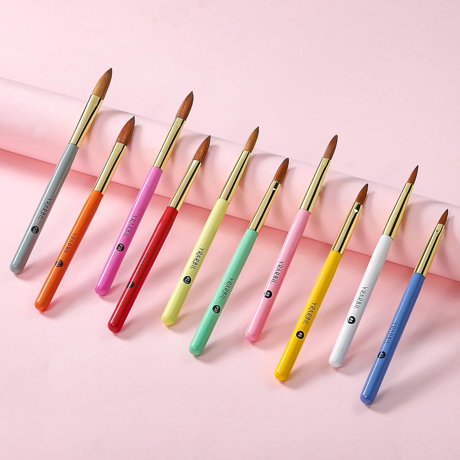 Juego de Pinceles para Uñas Acrílicas Yrarbil 10PCS Profesional