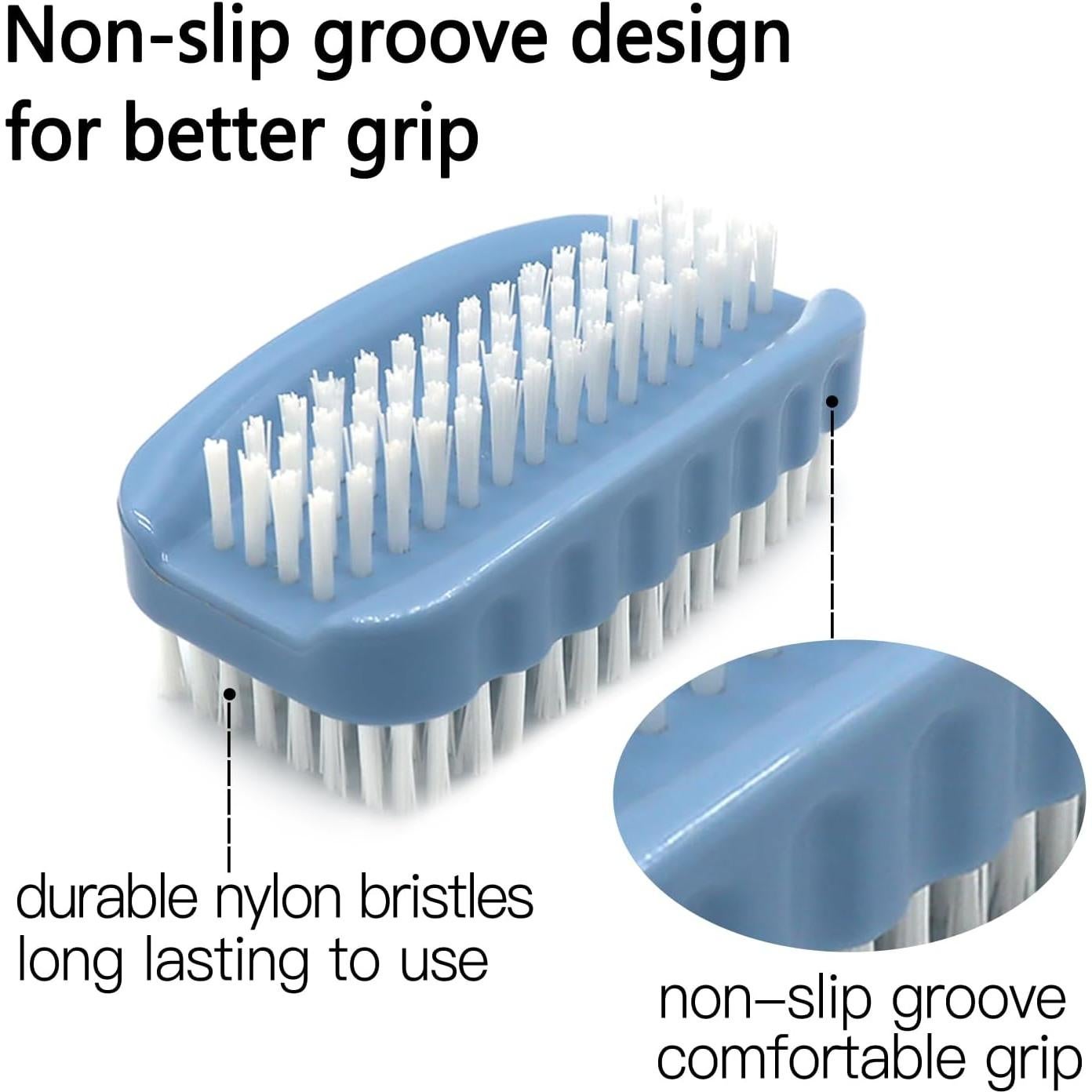 Cepillo de Uñas Ylijxqc 2 Pcs Doble Lado Nylon Antideslizante