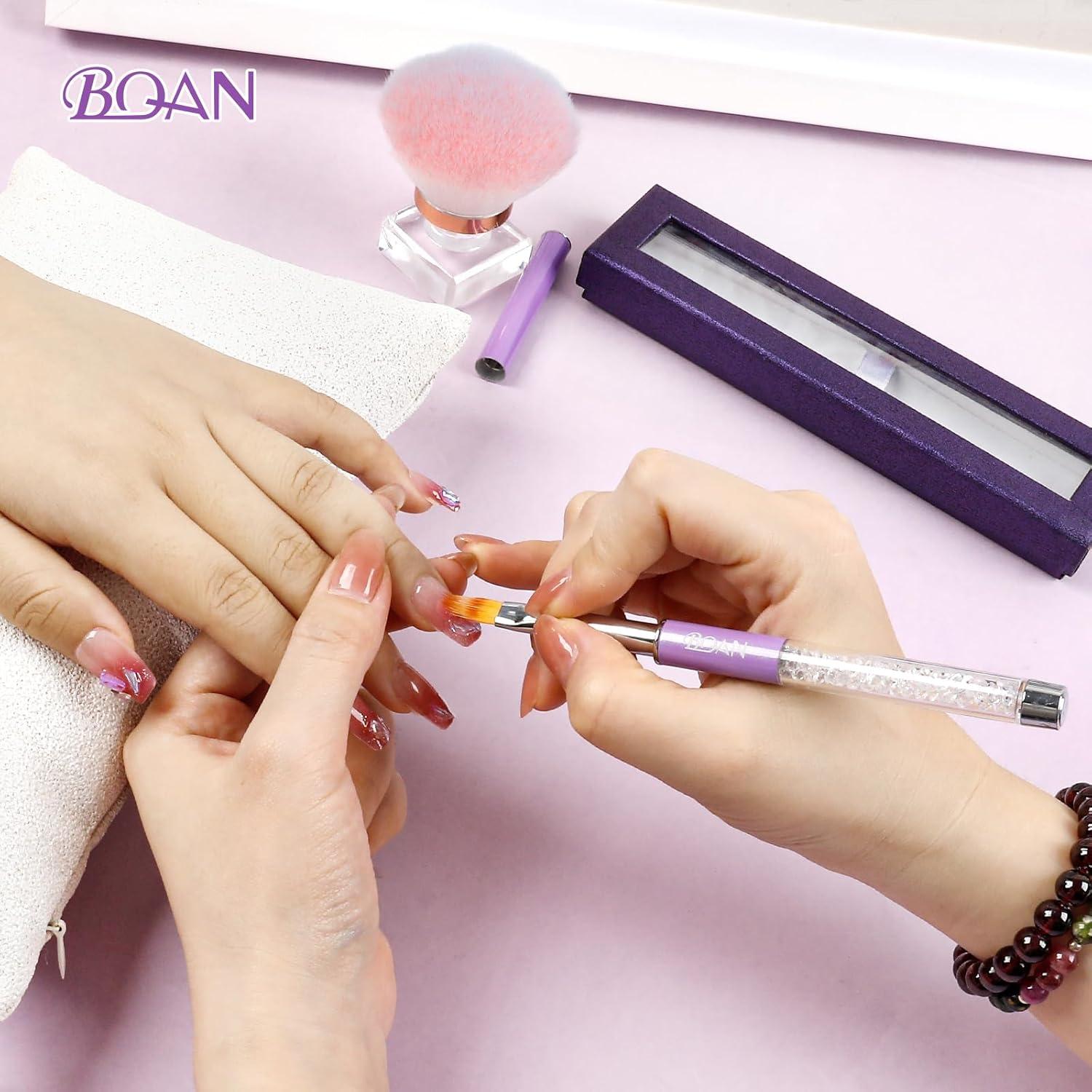 Pincel Ombre para Uñas BQAN con Mango de Rhinestone 15cm