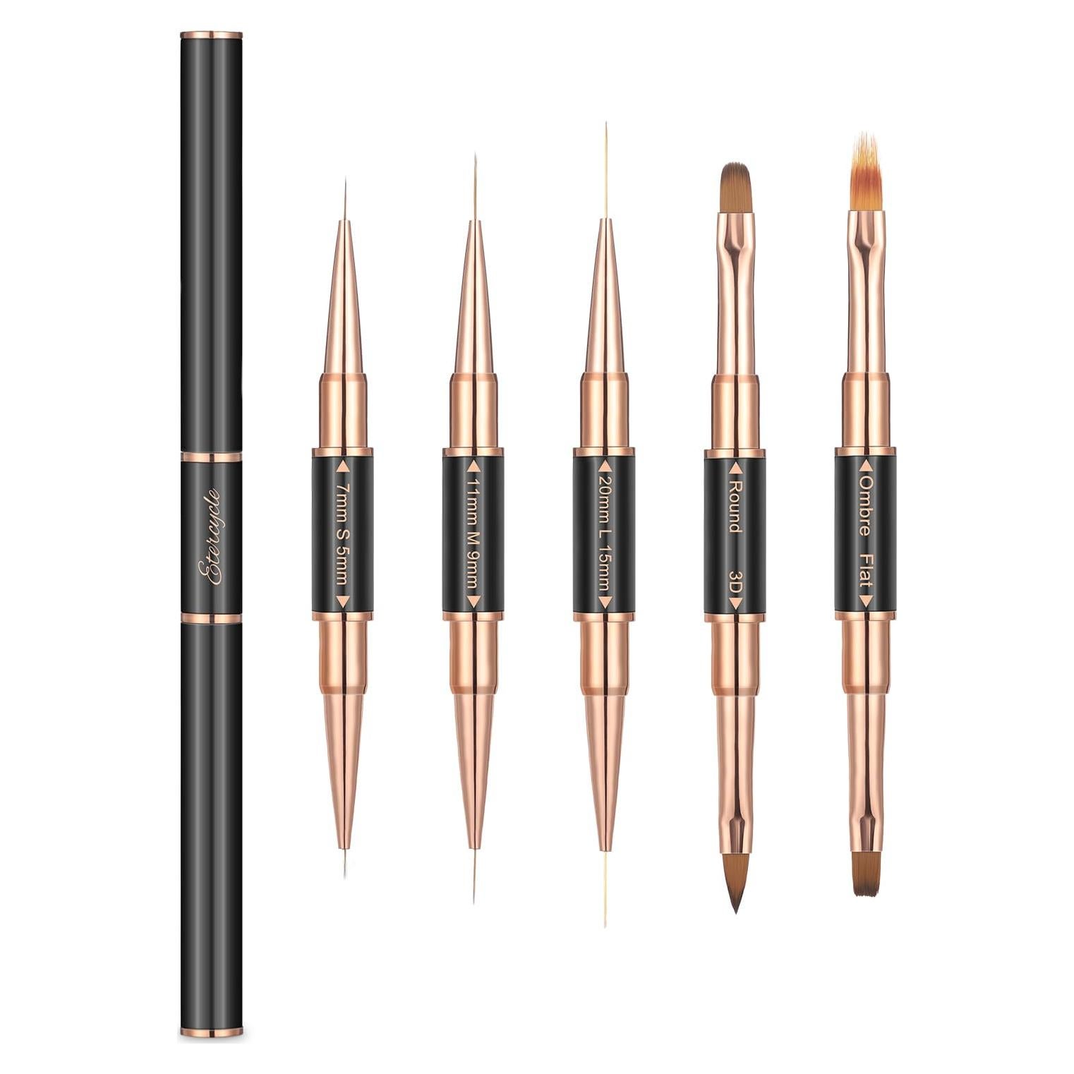 Juego de Pinceles de Arte de Uñas Etercycle Doble Cara 10 Piezas