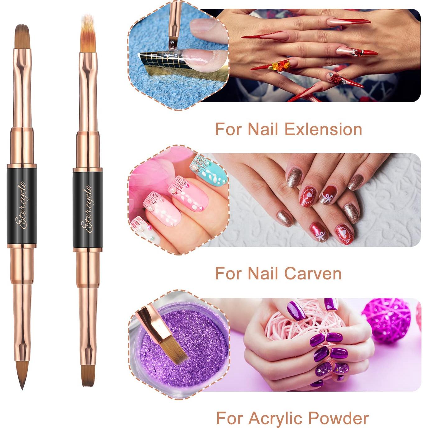 Juego de Pinceles de Arte de Uñas Etercycle Doble Cara 10 Piezas