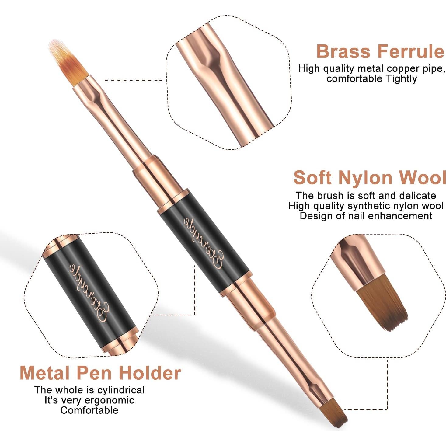 Juego de Pinceles de Arte de Uñas Etercycle Doble Cara 10 Piezas