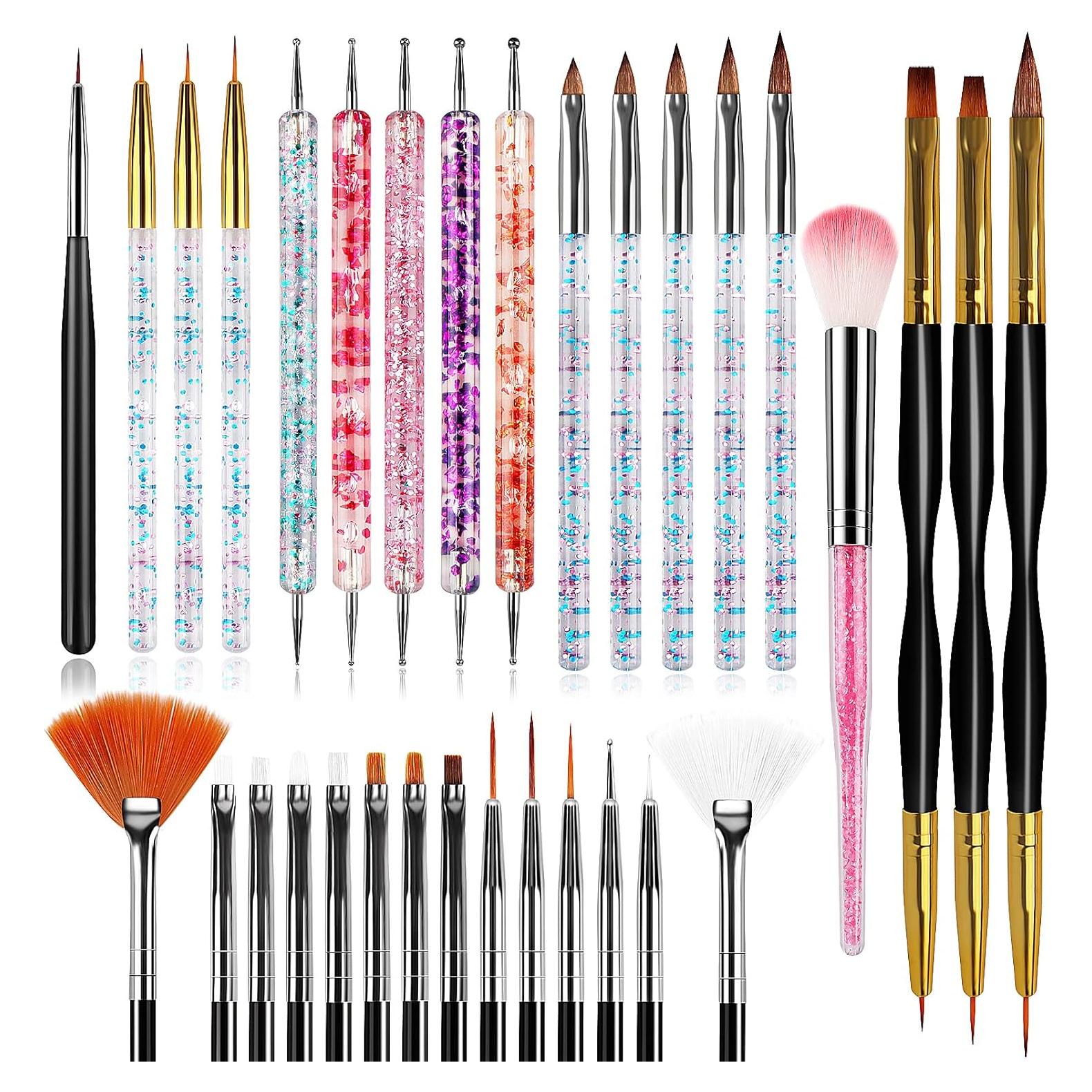 Set de 32 Pinceles de Arte para Uñas Bo Vera - Herramientas Profesionales