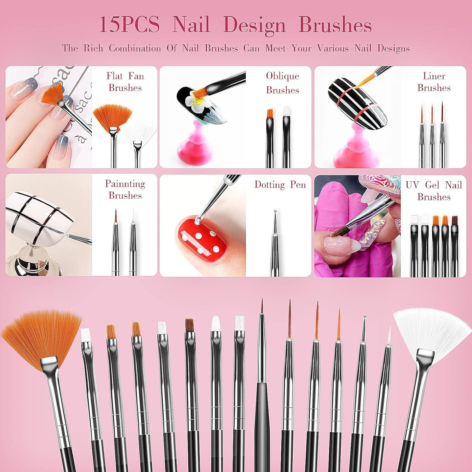 Set de 32 Pinceles de Arte para Uñas Bo Vera - Herramientas Profesionales