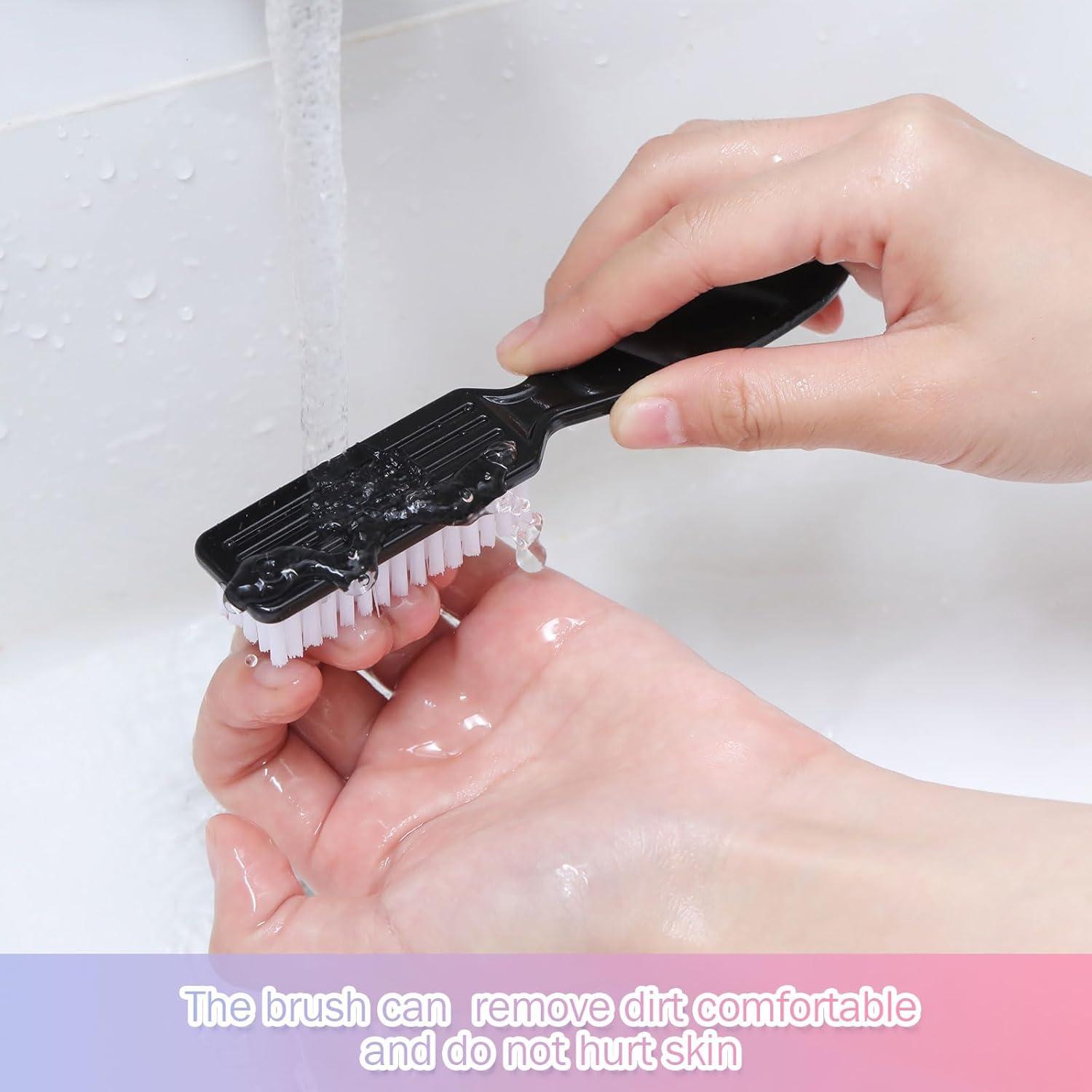 15 Cepillos de Uñas Patelai con Mango Antideslizante Negro