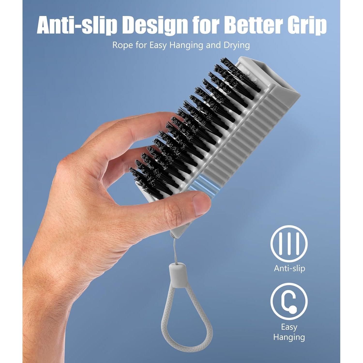 Cepillo de Uñas Larbois Gris - Paquete de 2 para Limpieza Profunda