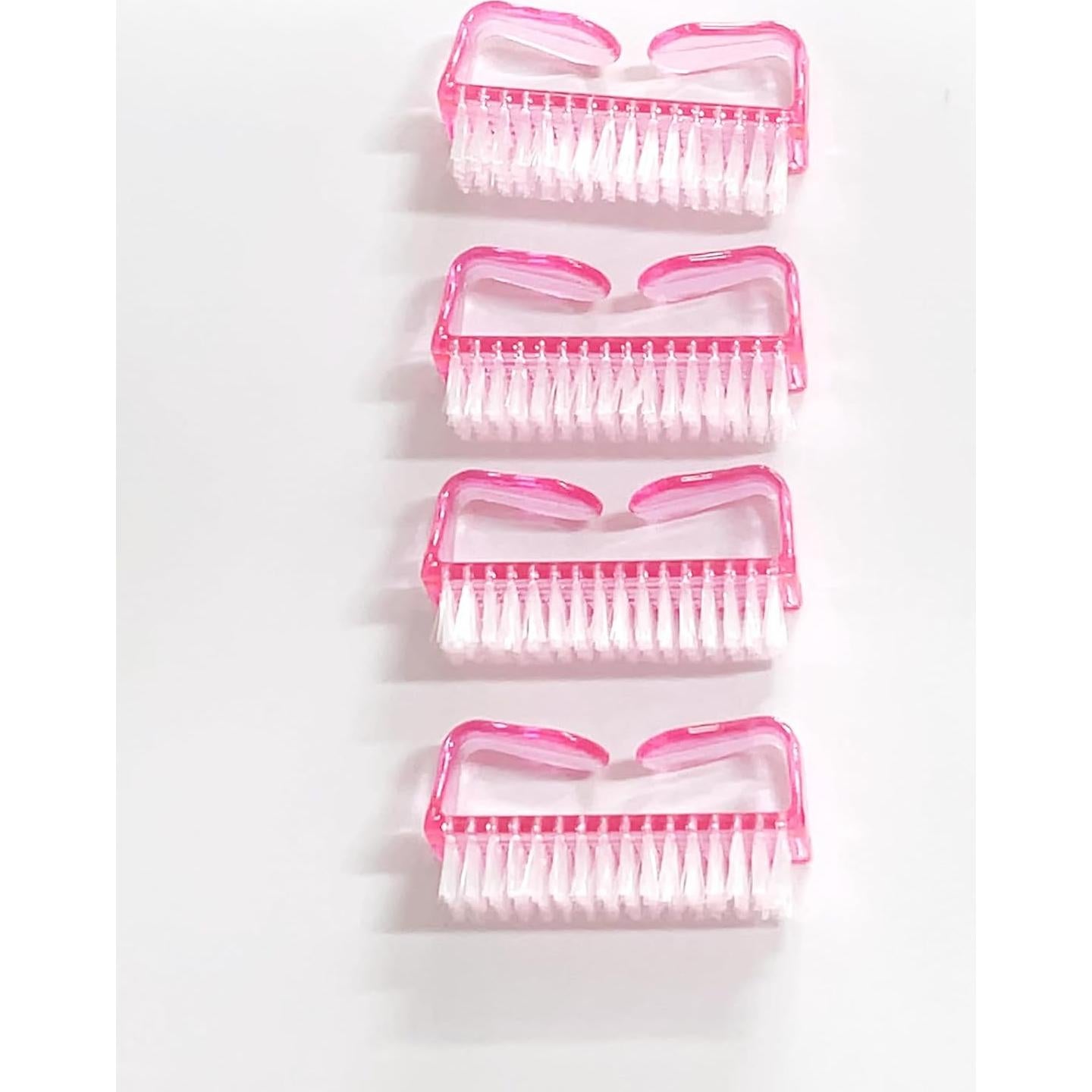 Kit de 4 Cepillos de Uñas SQULIGT con Mango Antideslizante Rosa