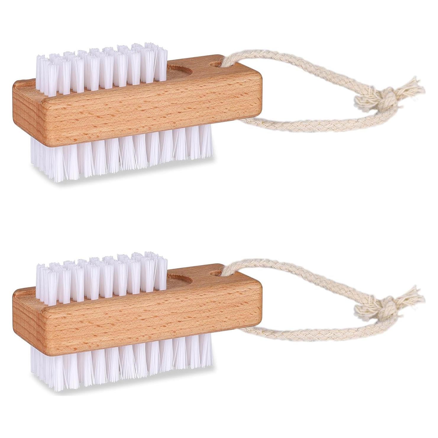 Juego de cepillos de uñas de madera BONUMVITA - 2 piezas