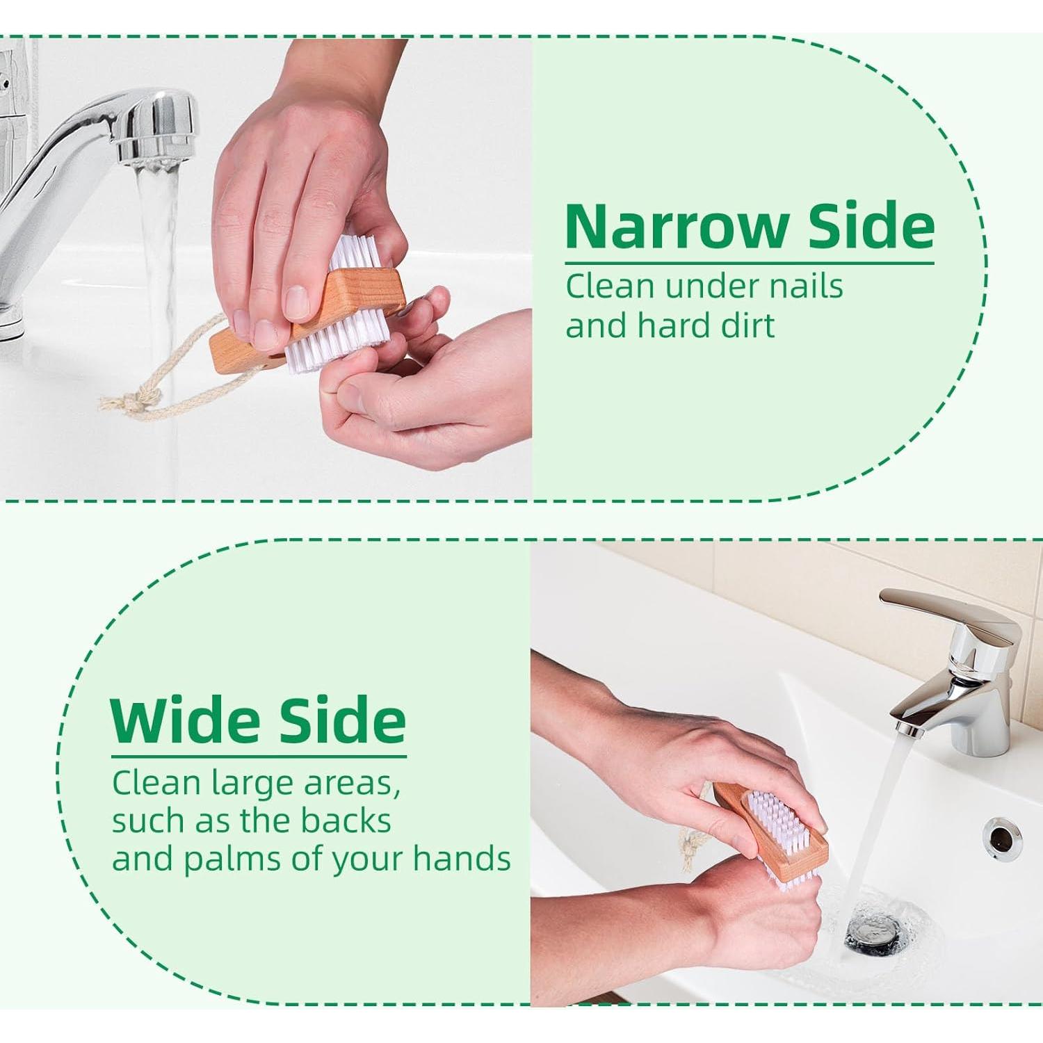 Juego de cepillos de uñas de madera BONUMVITA - 2 piezas