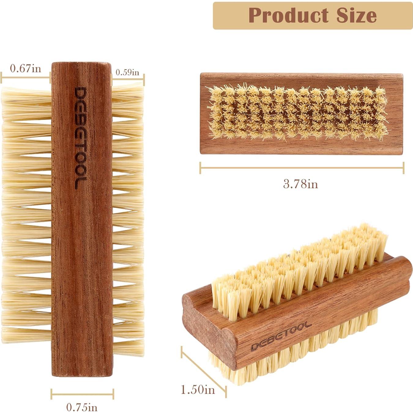 Cepillo de Uñas de Madera de Acacia DEBETOOL - Paquete de 2