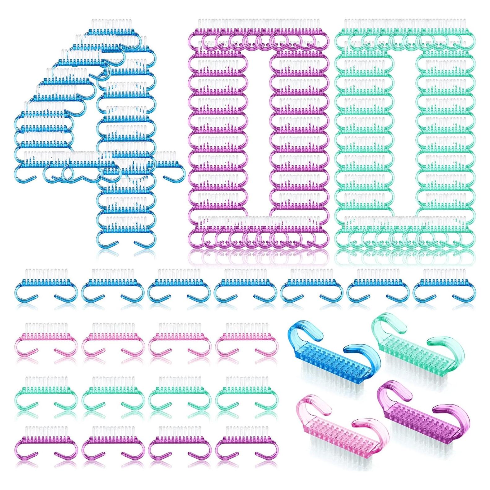 Kit de 400 Cepillos de Uñas Bokon con Mango Agarre Multicolor