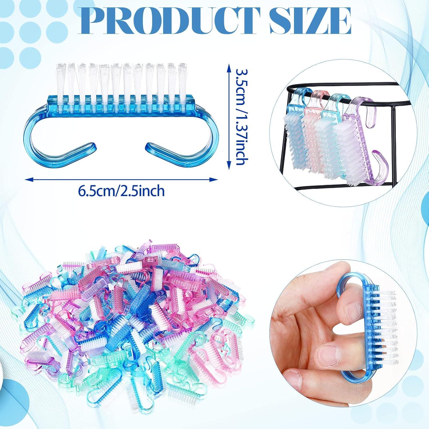 Kit de 400 Cepillos de Uñas Bokon con Mango Agarre Multicolor