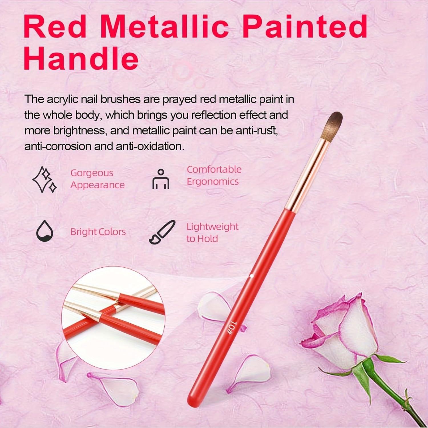 Juego de 5 Brochas Acrílicas Profesionales MUSILAN para Uñas