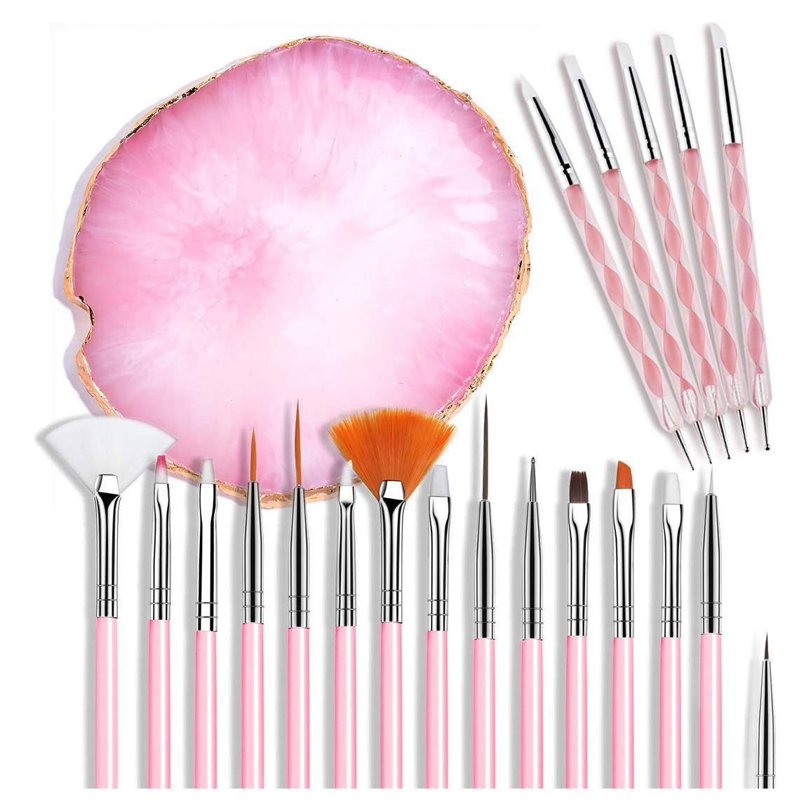 Juego de Pinceles para Arte de Uñas Auocattail 21 Pcs