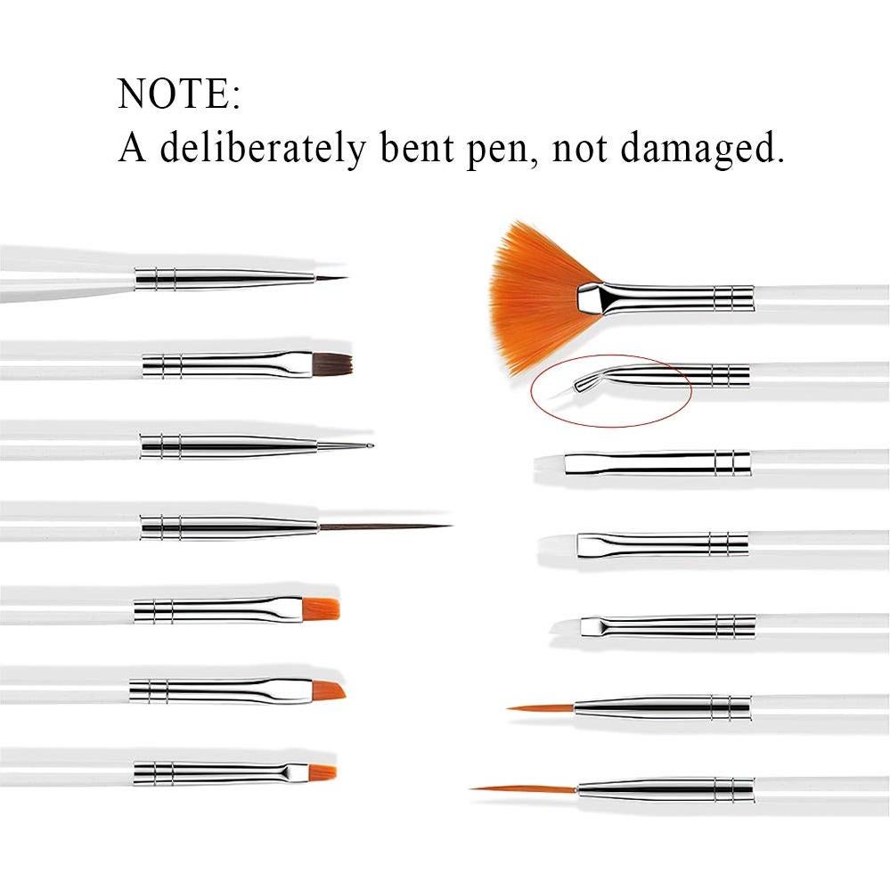 Juego de Pinceles para Arte de Uñas Auocattail 21 Pcs