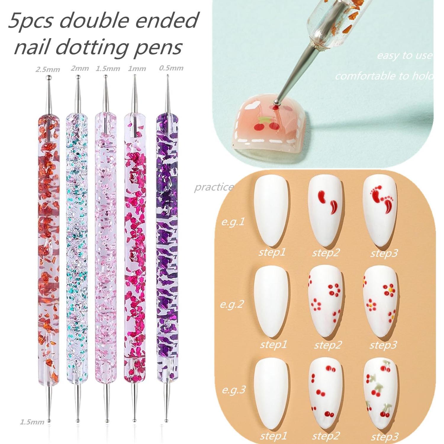 Juego de Herramientas para Arte de Uñas FULINJOY 20 Pcs