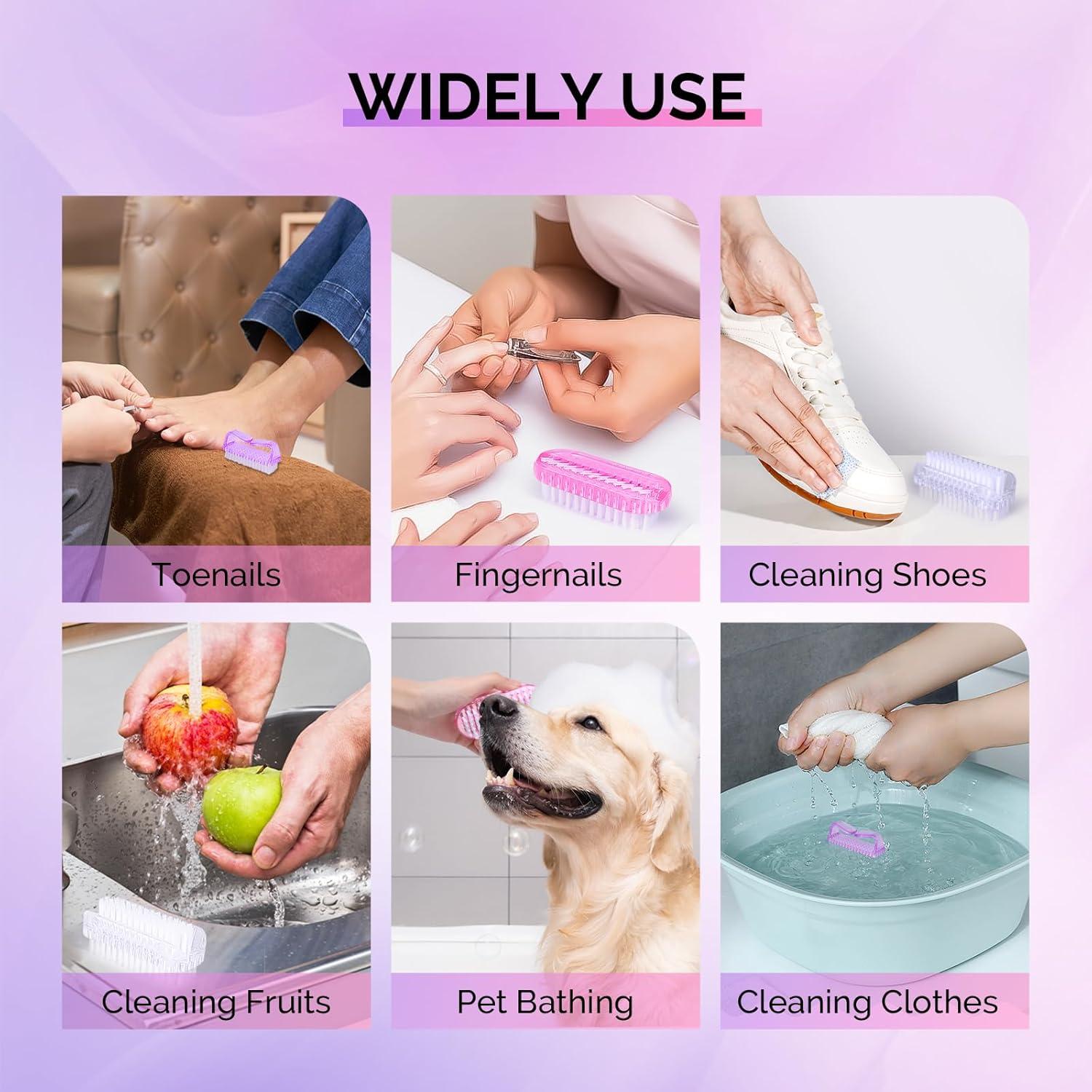 Juego de Brochas para Uñas MelodySusie 3 Piezas - Limpieza Efectiva