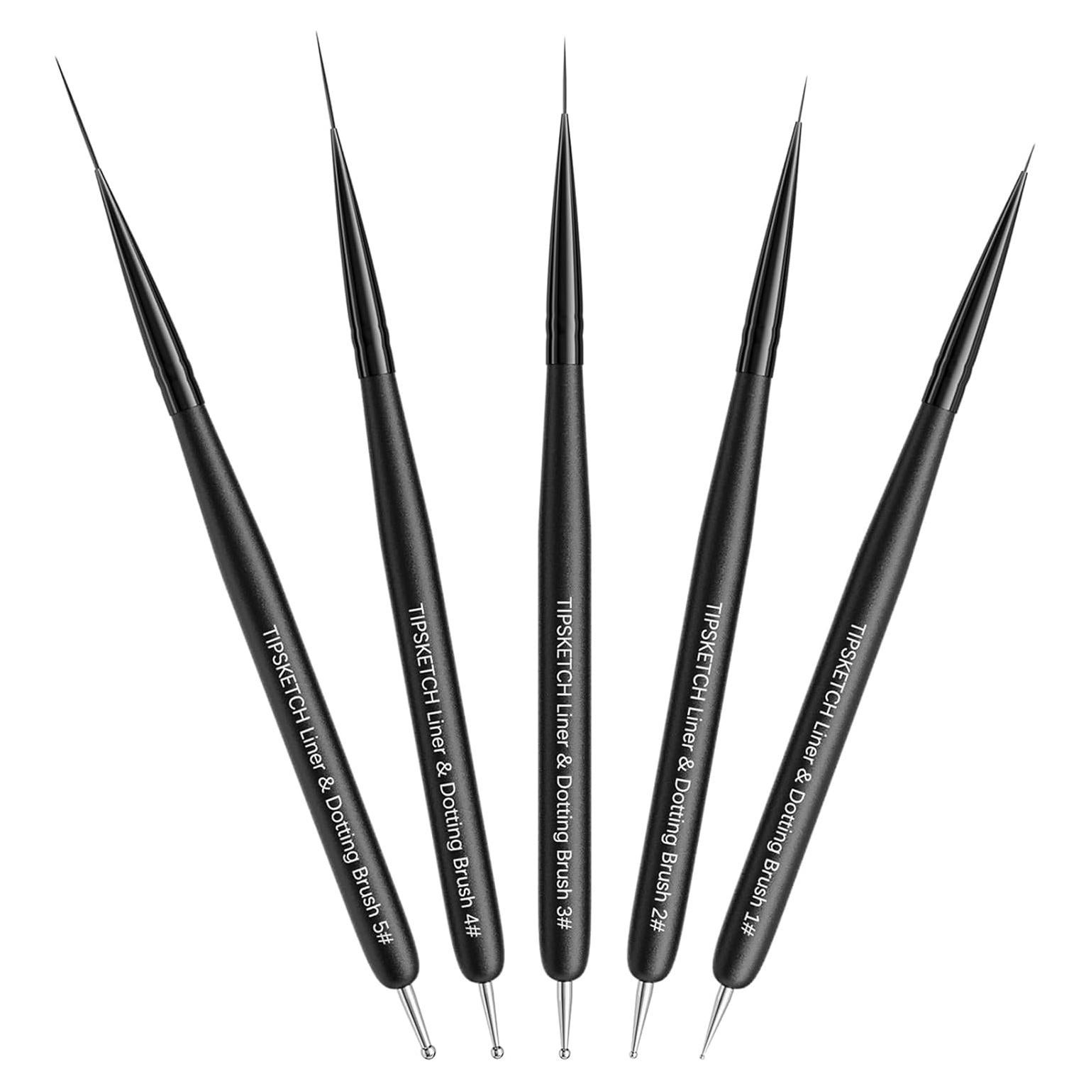 Set de Pinceles para Arte de Uñas Tipsketch 5 Piezas Doble Extremo
