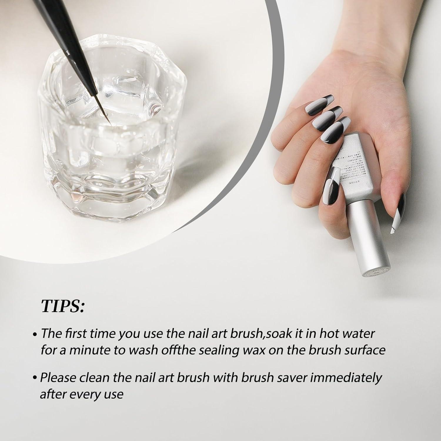 Set de Pinceles para Arte de Uñas Tipsketch 5 Piezas Doble Extremo