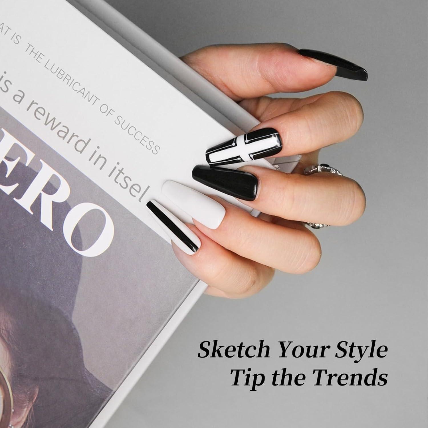 Set de Pinceles para Arte de Uñas Tipsketch 5 Piezas Doble Extremo