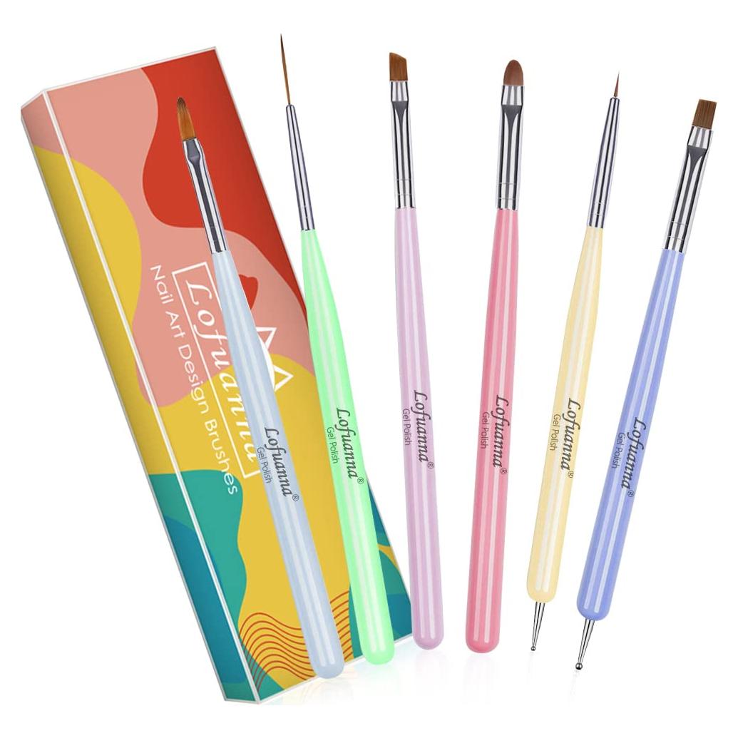 Juego de Pinceles para Arte de Uñas Lofuanna 6 Piezas
