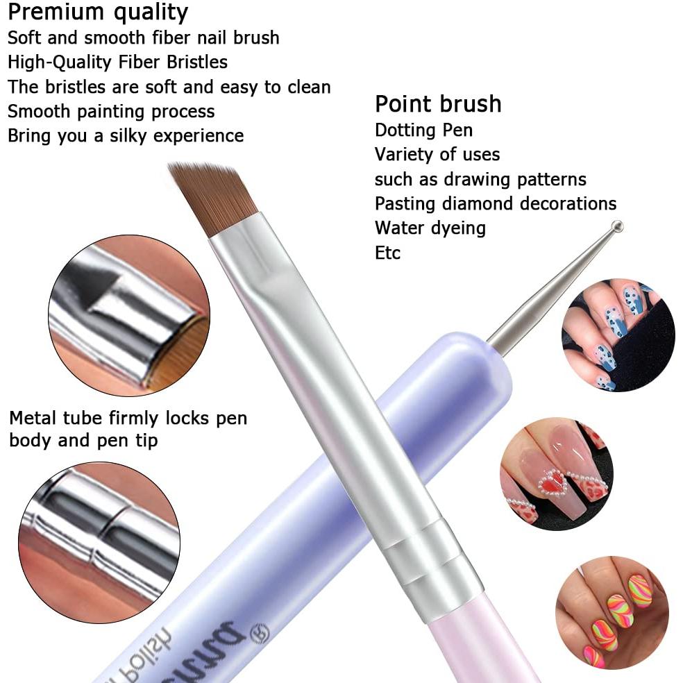 Juego de Pinceles para Arte de Uñas Lofuanna 6 Piezas