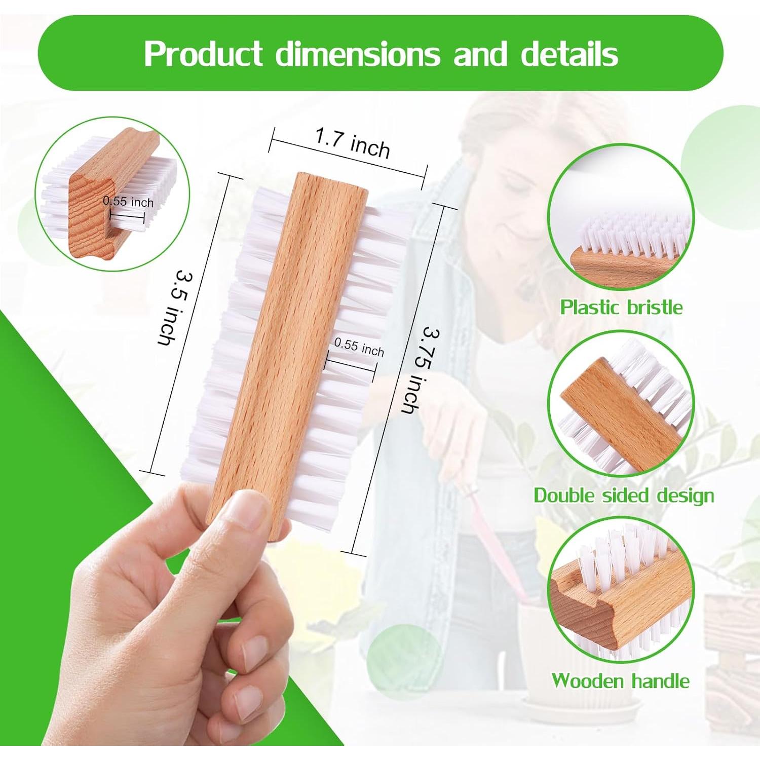 Cepillo de Uñas Doble Cara SAMEBUTECO con Cerdas Rígidas - 2 Piezas