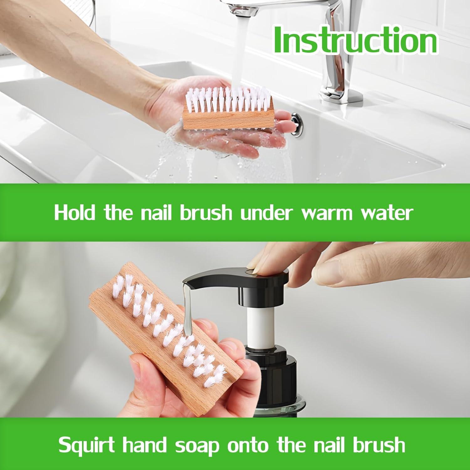 Cepillo de Uñas Doble Cara SAMEBUTECO con Cerdas Rígidas - 2 Piezas