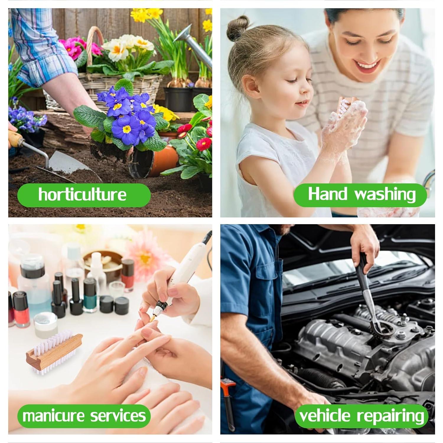 Cepillo de Uñas Doble Cara SAMEBUTECO con Cerdas Rígidas - 2 Piezas