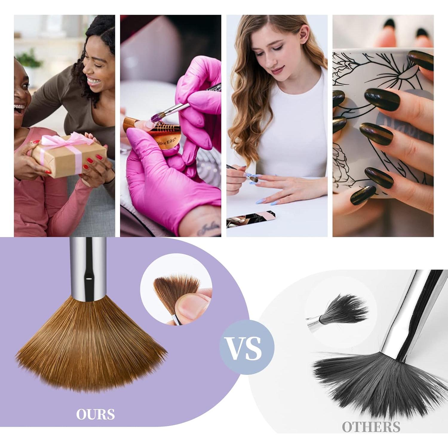 Pincel de Arte de Uñas Acrílico Shine Chance #10 Negro