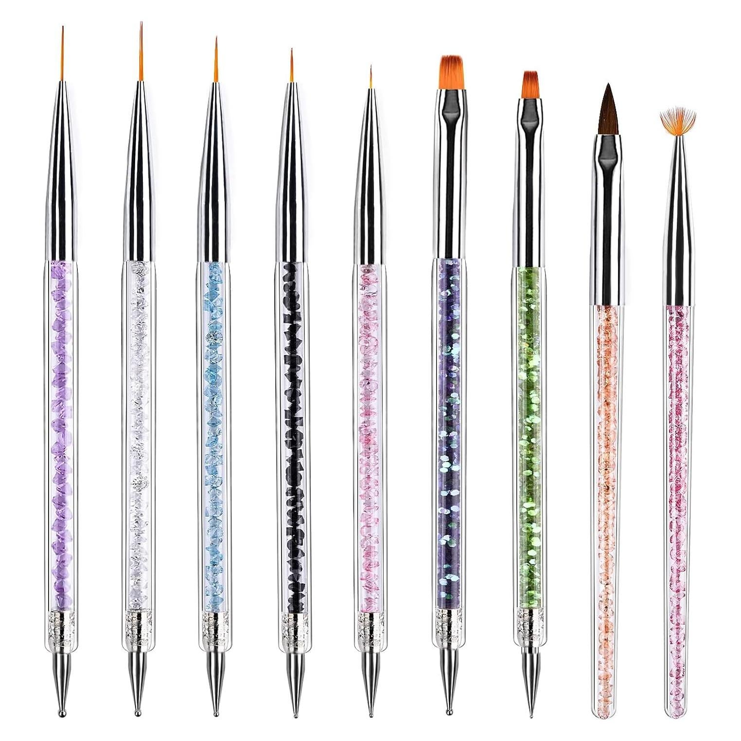 Juego de Pinceles para Uñas TOCOLES 9PCS Acrílico y Nylon