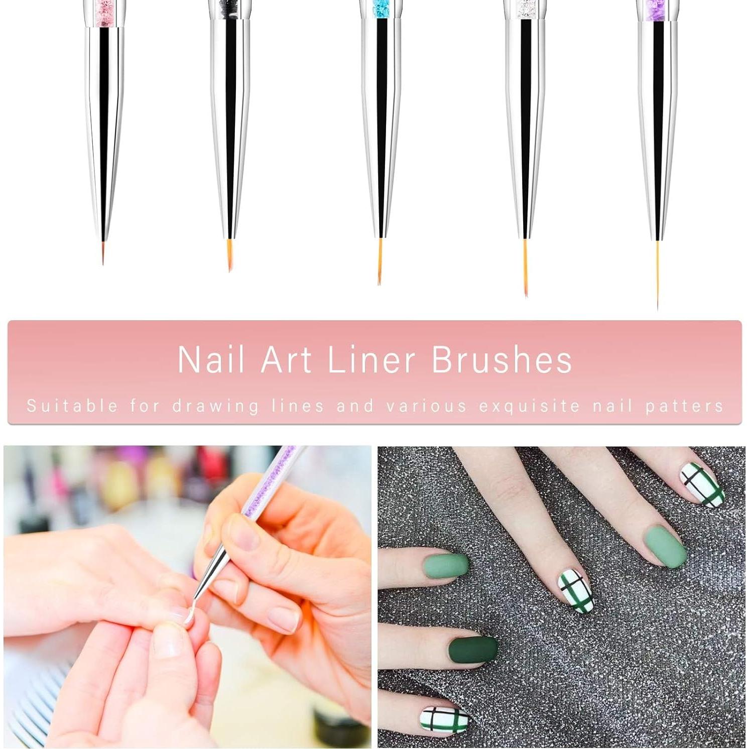 Juego de Pinceles para Uñas TOCOLES 9PCS Acrílico y Nylon