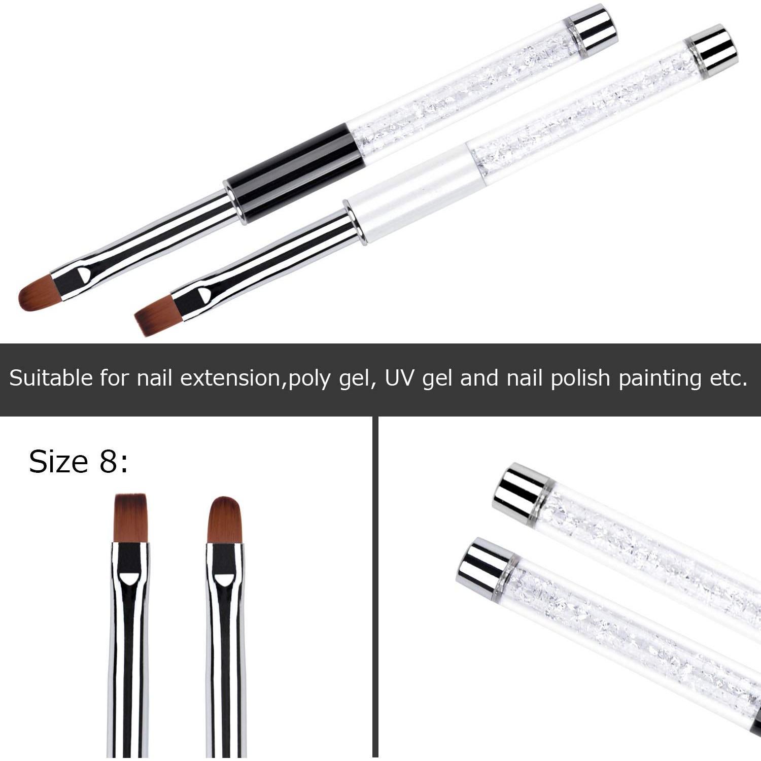 Juego de Pinceles de Uñas UV Gel 2 Piezas Profesional Nanchang