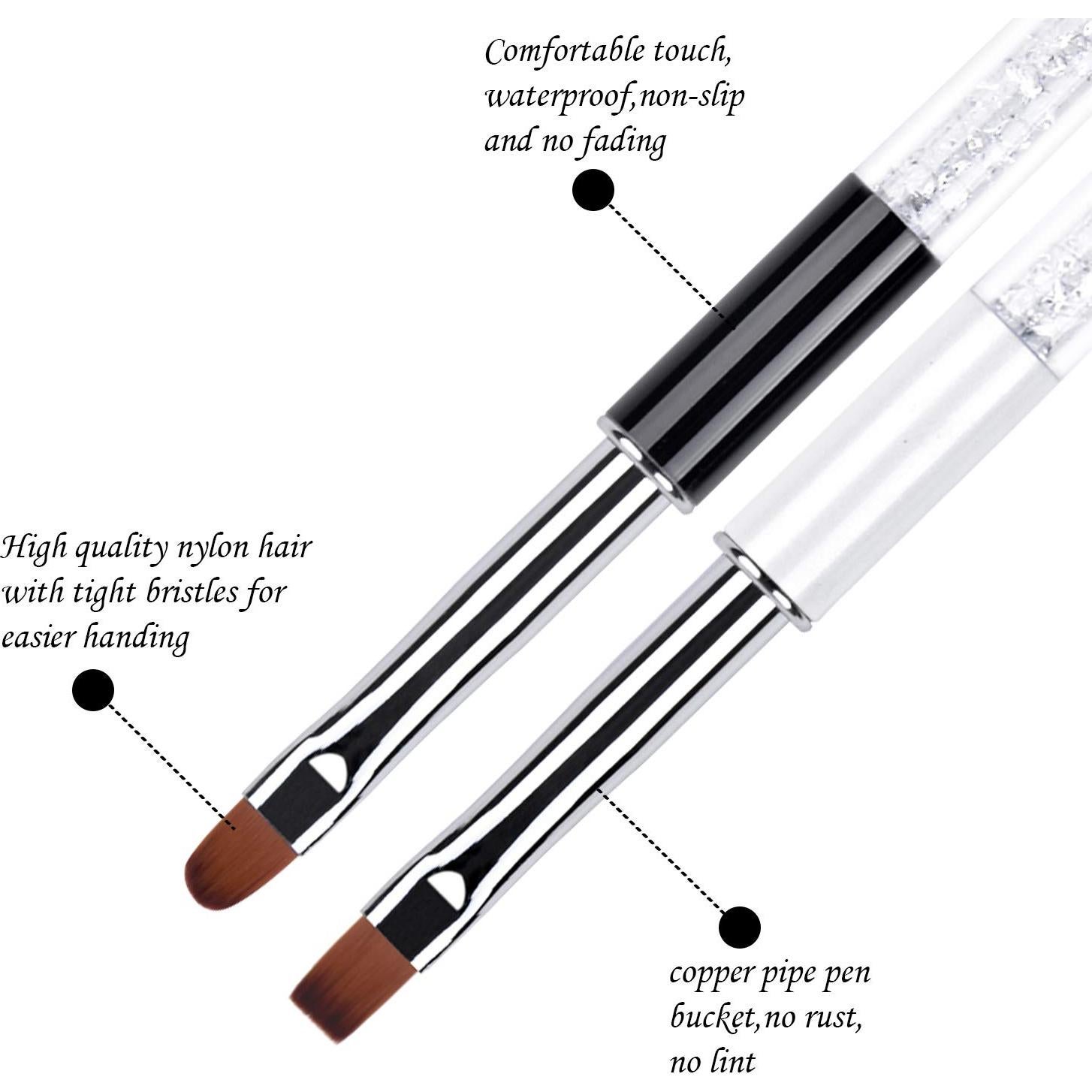 Juego de Pinceles de Uñas UV Gel 2 Piezas Profesional Nanchang