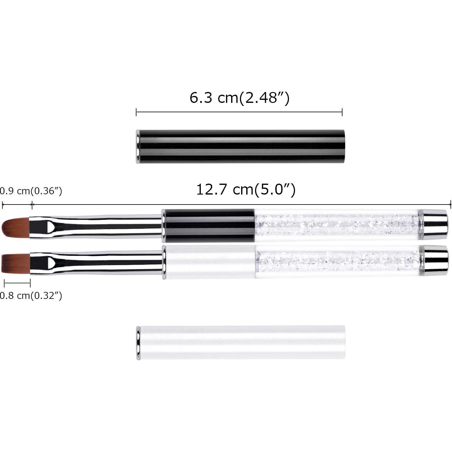 Juego de Pinceles de Uñas UV Gel 2 Piezas Profesional Nanchang