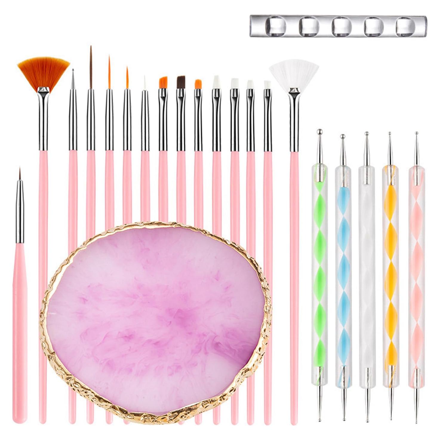 Juego de herramientas para arte de uñas HomTop 22 piezas