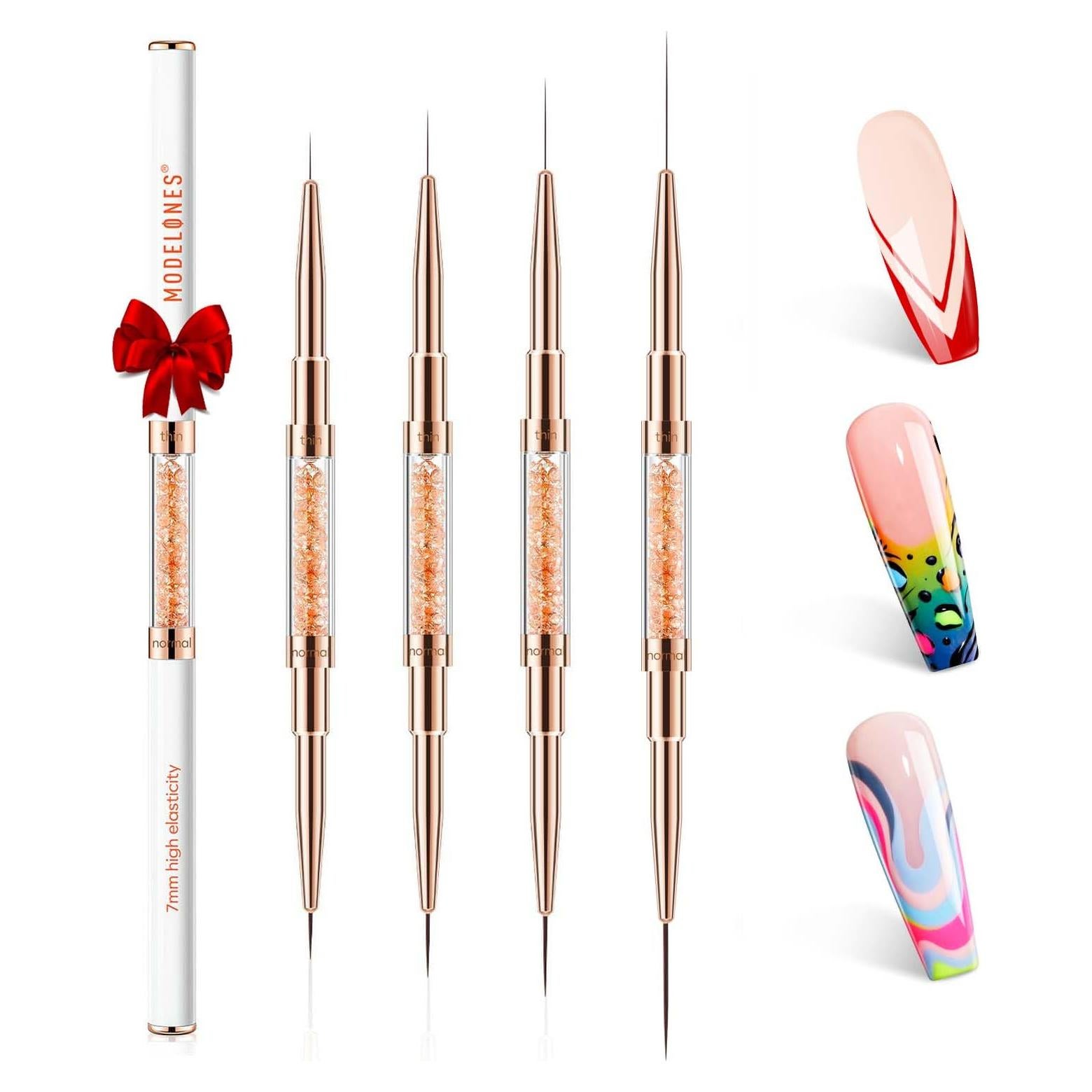 Kit de Pinceles para Arte de Uñas Modelones 7/11/15/20mm