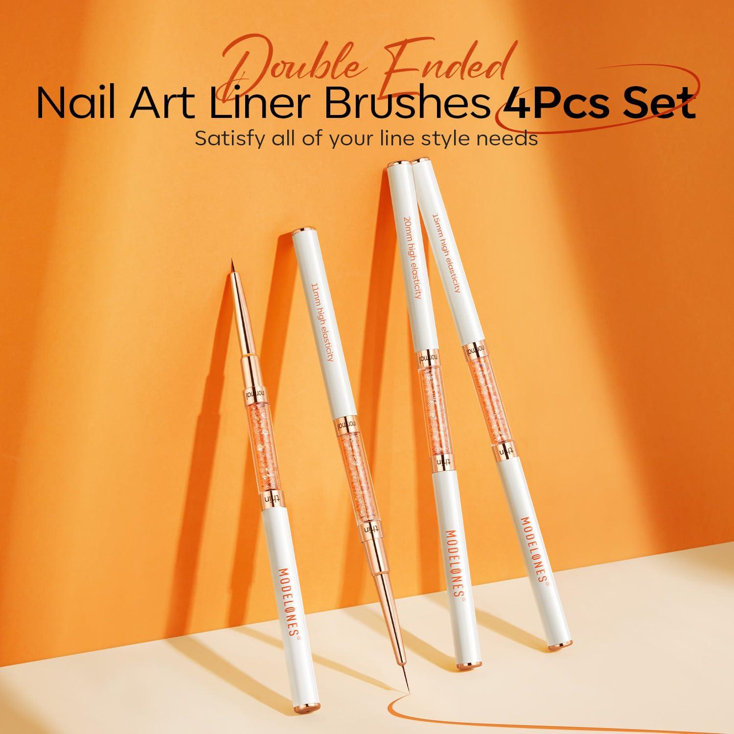 Kit de Pinceles para Arte de Uñas Modelones 7/11/15/20mm