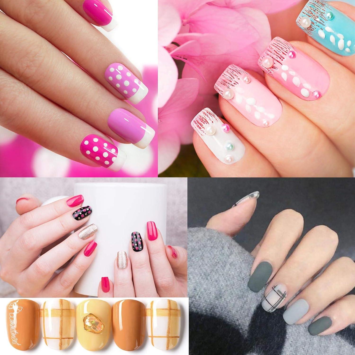 Pinceles para Arte de Uñas Beauty Max 5 Pcs Doble Punta