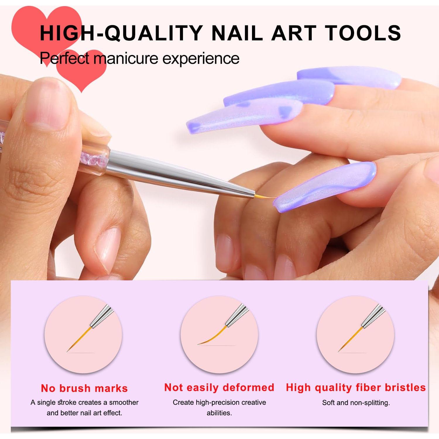 Juego de Pinceles para Arte de Uñas MUSILAN 10 Piezas