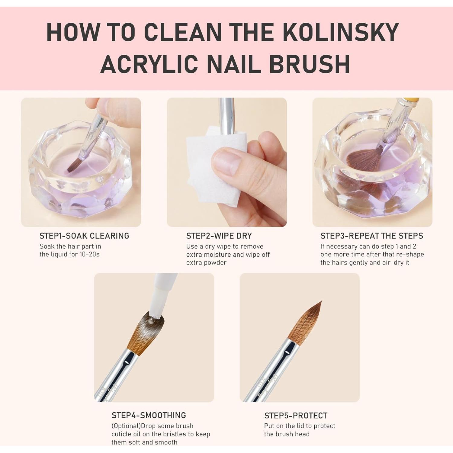 Juego de Pinceles Acrílicos 3PCS RIYUEXING Tamaños 8/10/12