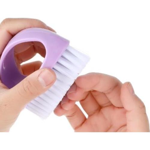 Cepillo de Uñas Pluzmecalm Morado, Alta Resistencia, Cerdas Nylon