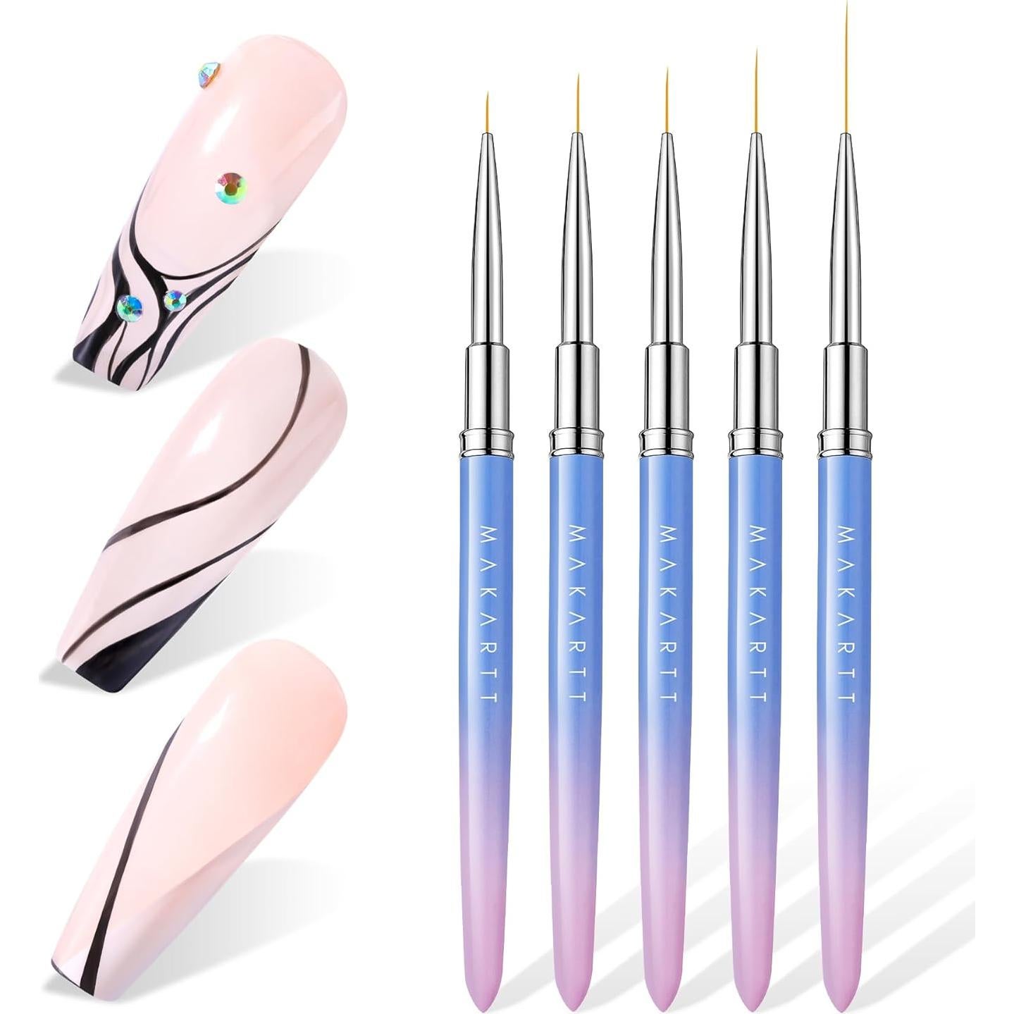 Conjunto de Pinceles para Uñas Makartt 5 Piezas 7-25mm