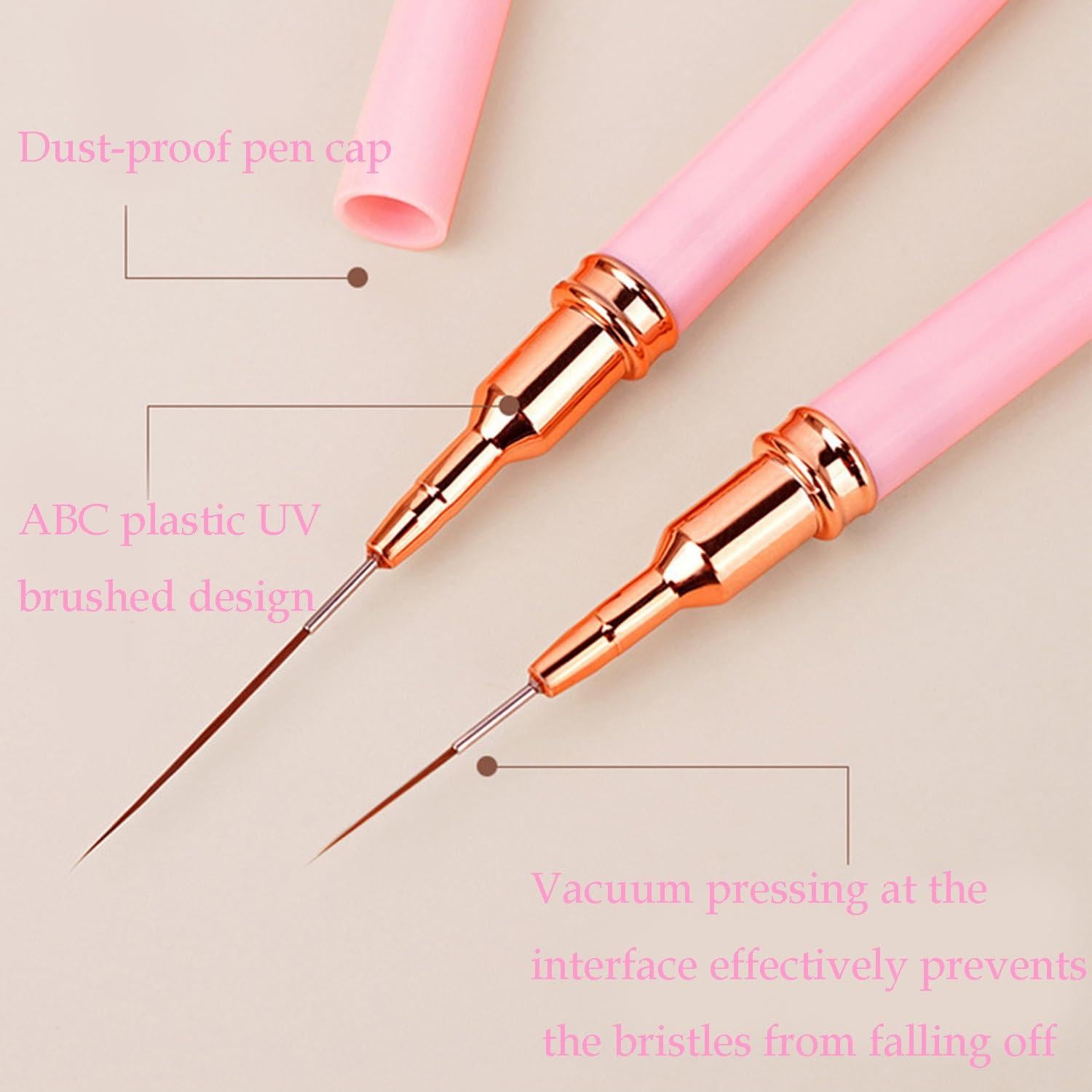 Juego de 5 Pinceles de Arte de Uñas HomTop - Tamaños 4-25mm