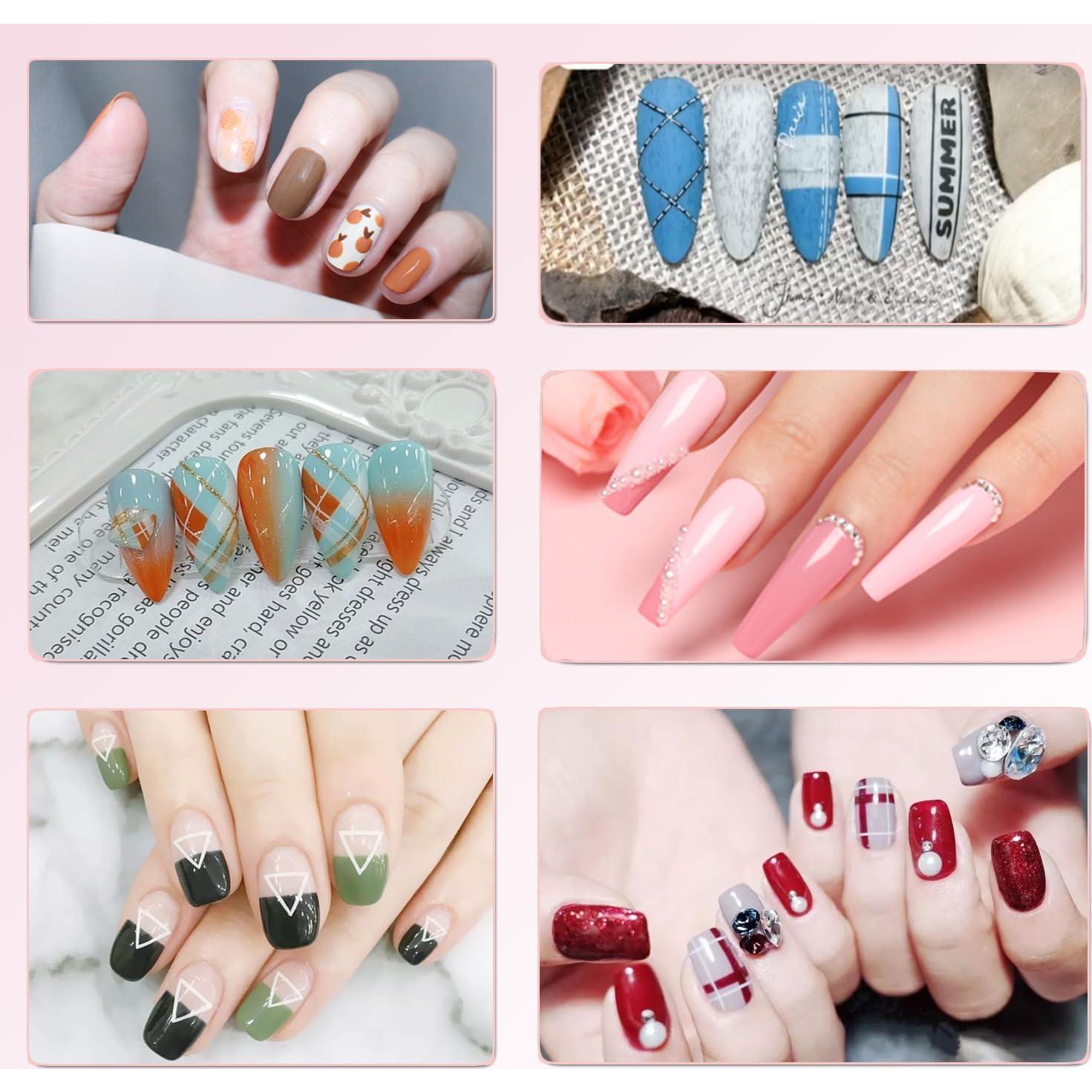 Juego de 5 Pinceles de Arte de Uñas HomTop - Tamaños 4-25mm