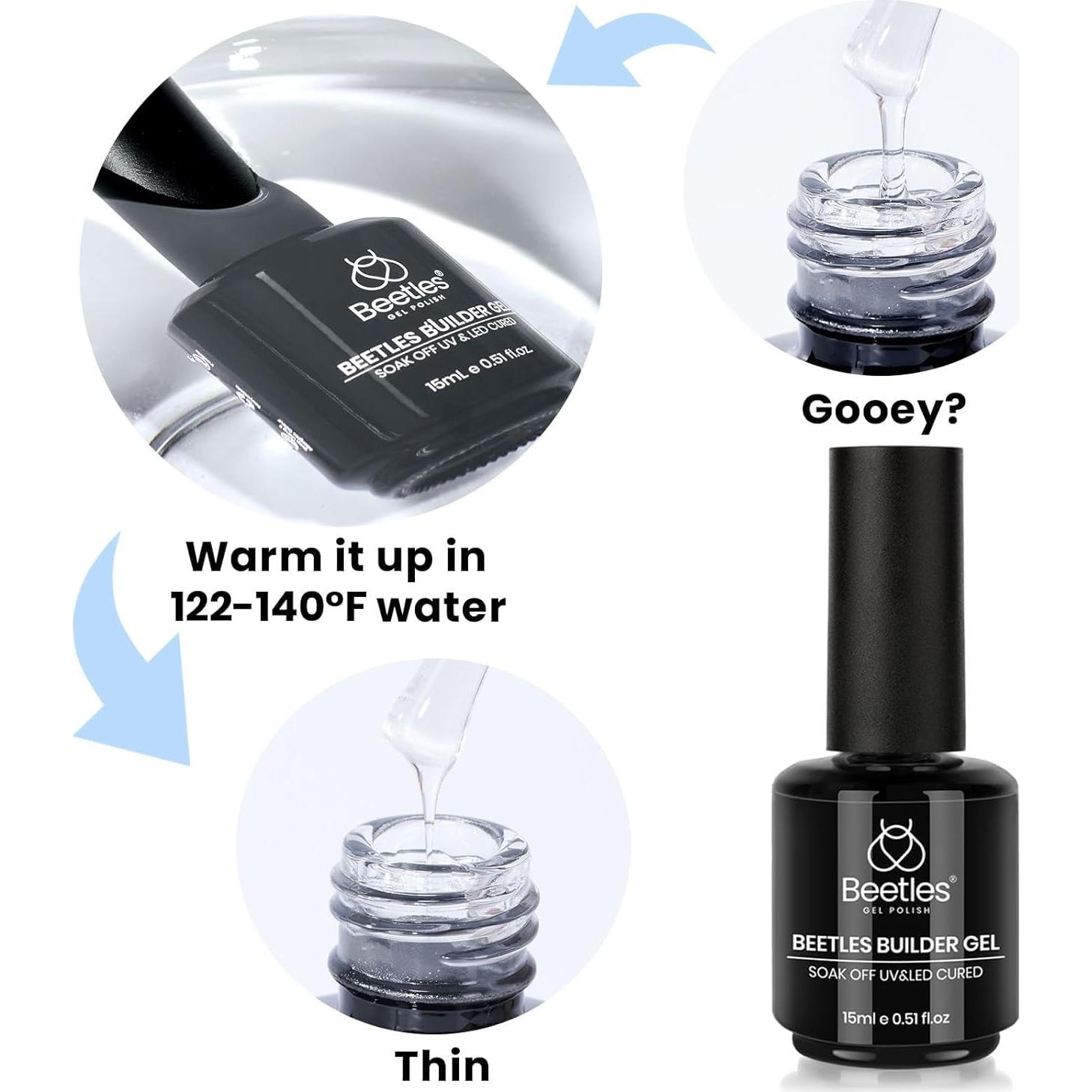 Set de Gel Constructor para Uñas 8 en 1 Beetles 2 Pcs 15 mL