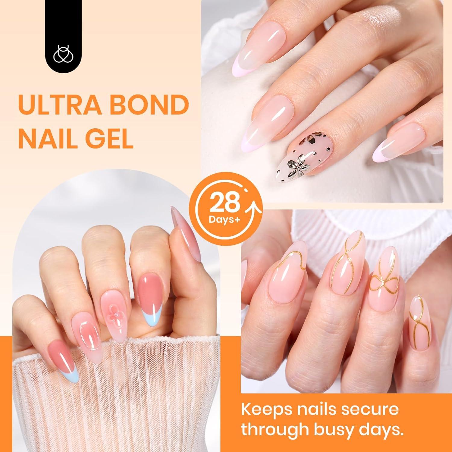 Gel de Pegamento para Uñas Beetles 2Pcs 20g Sólido Ultra Fuerte